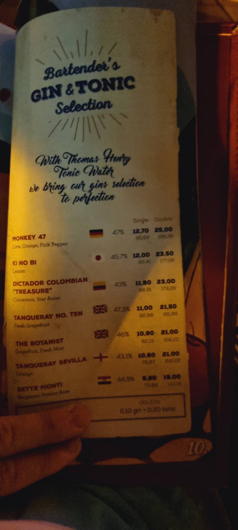 Menu di Havana Rovinj Cocktail Bar 