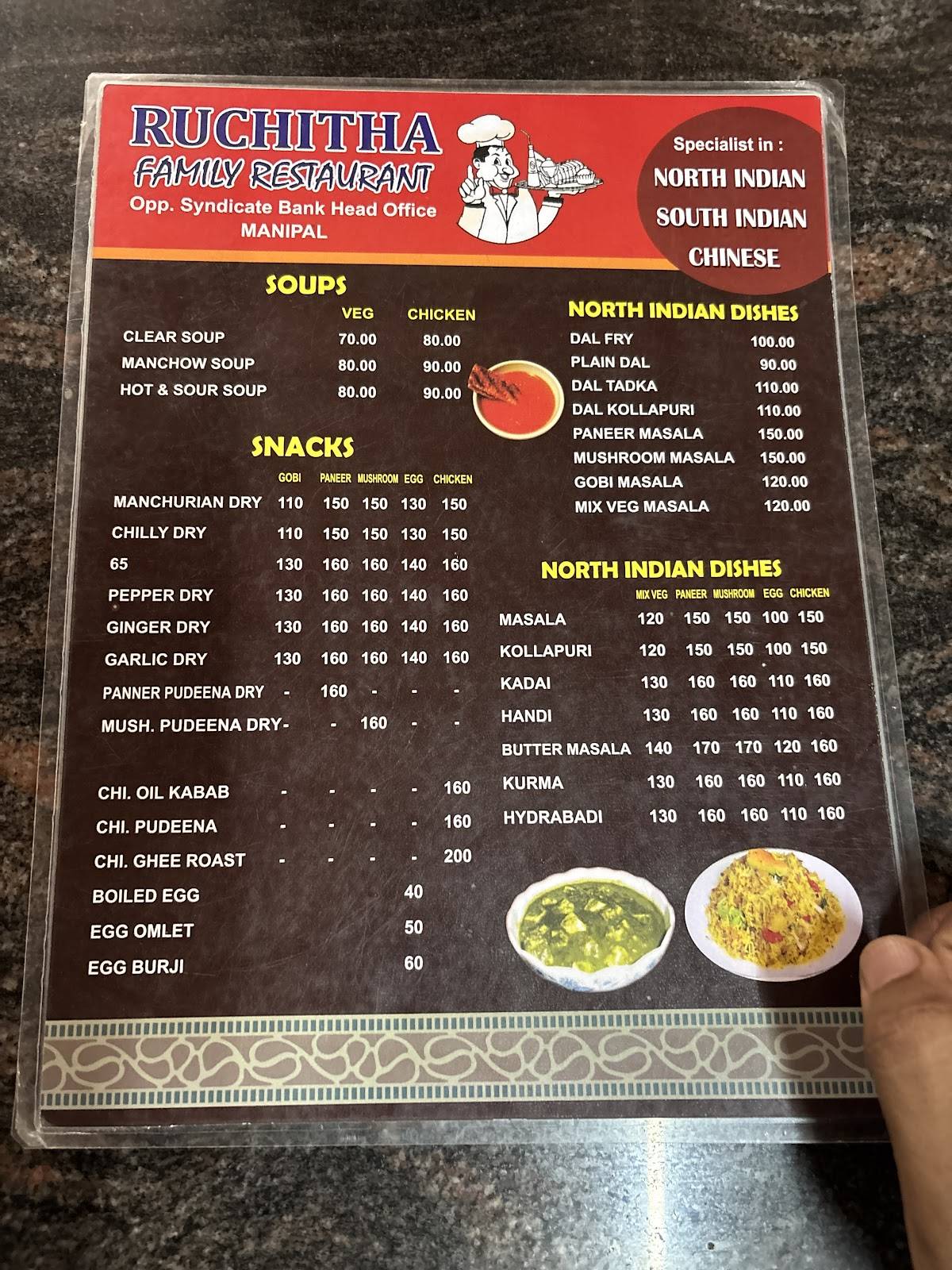 Ruchitha Restaurant menu