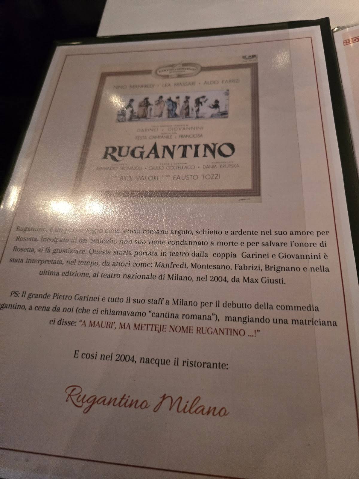 Menu di Rugantino 