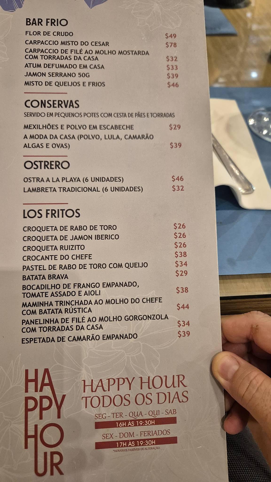 Ruizito Cocina Ibérica cardápio