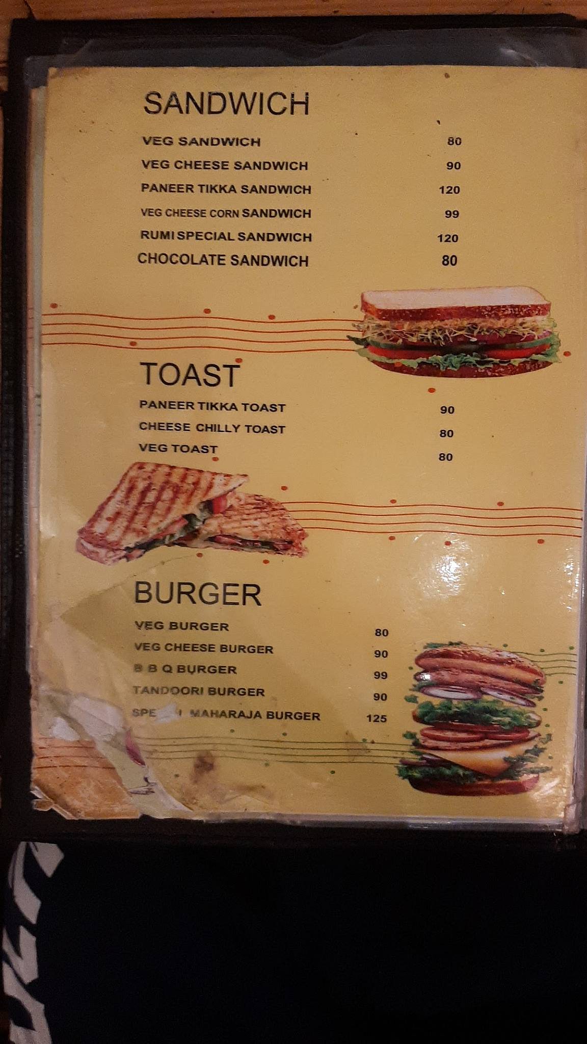 Rumi Cafe menu