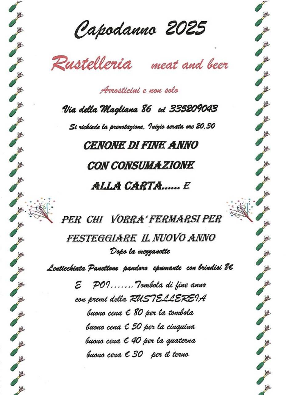 Menu de Rustelleria Meat and Beer