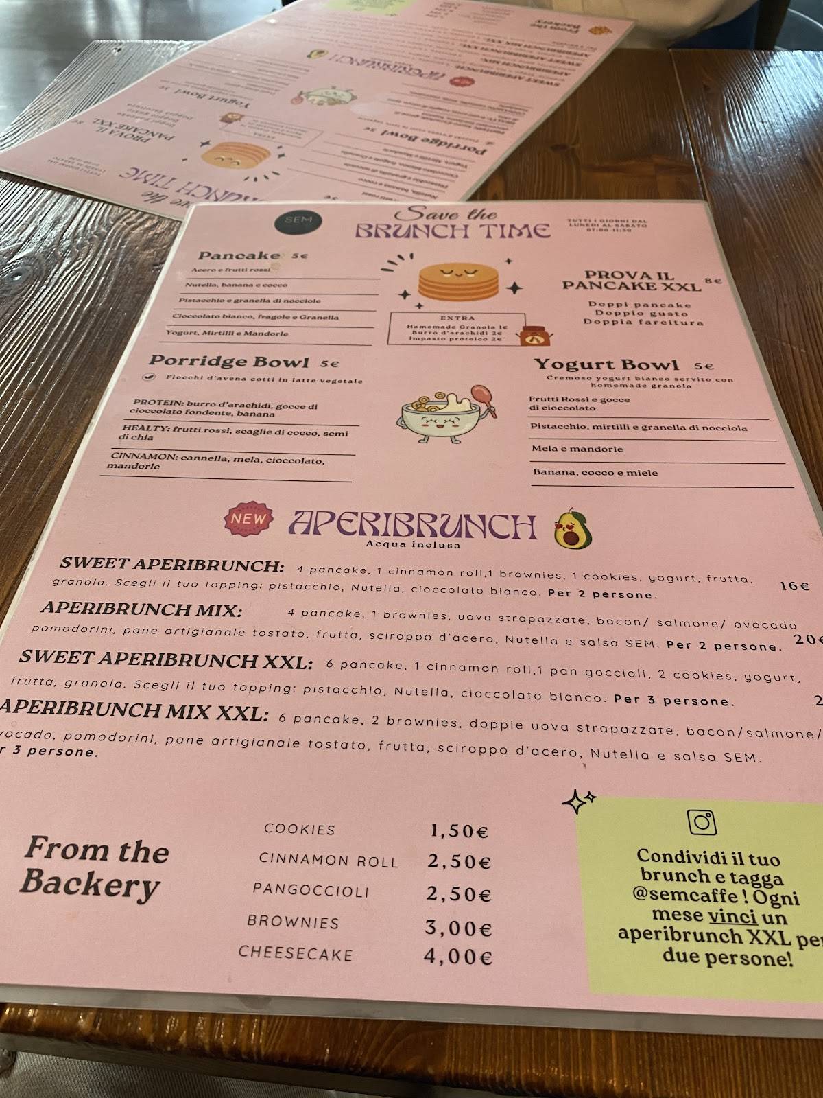Menu di SEM Share Eat Meet 