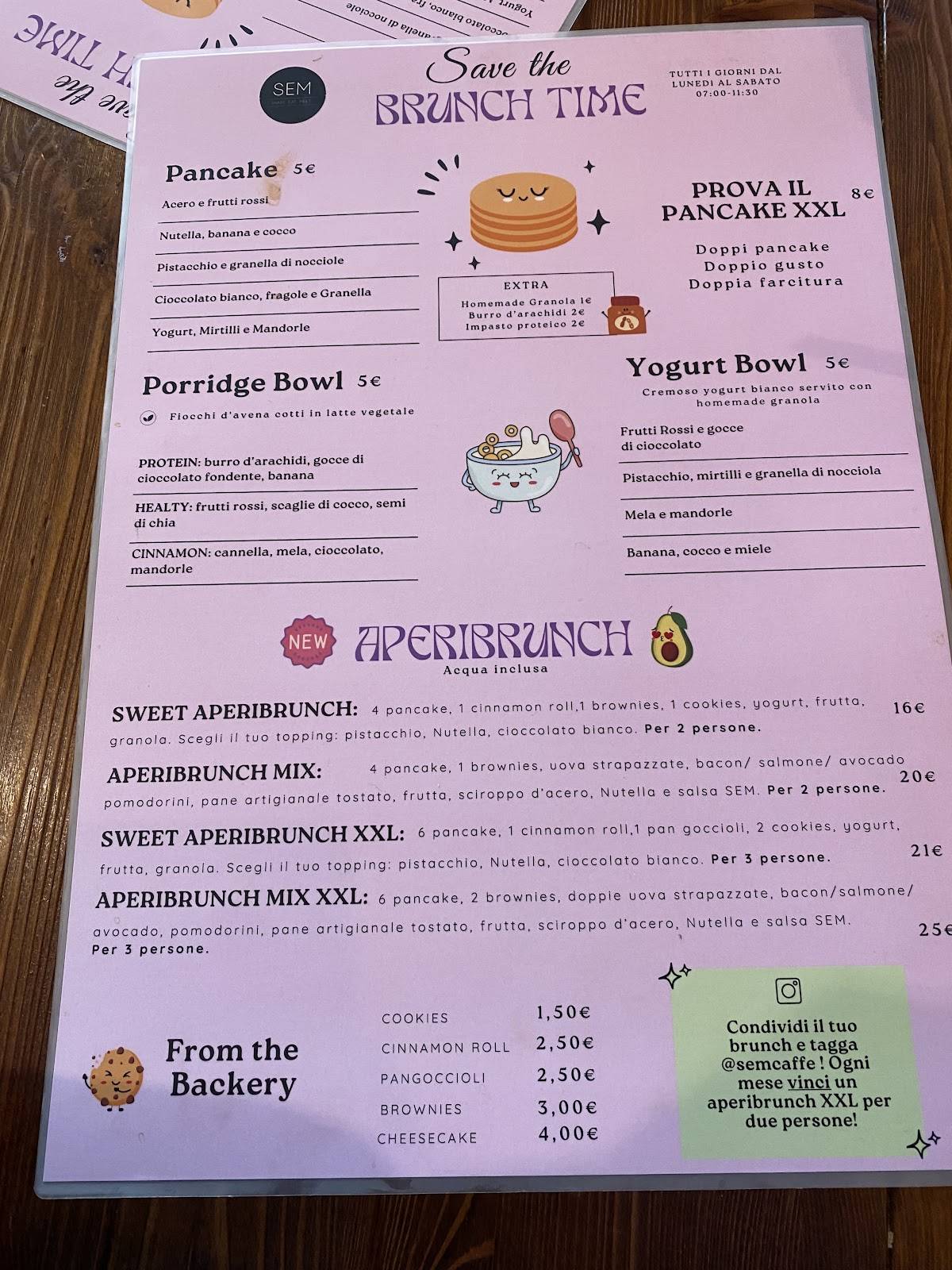 Menu di SEM Share Eat Meet 