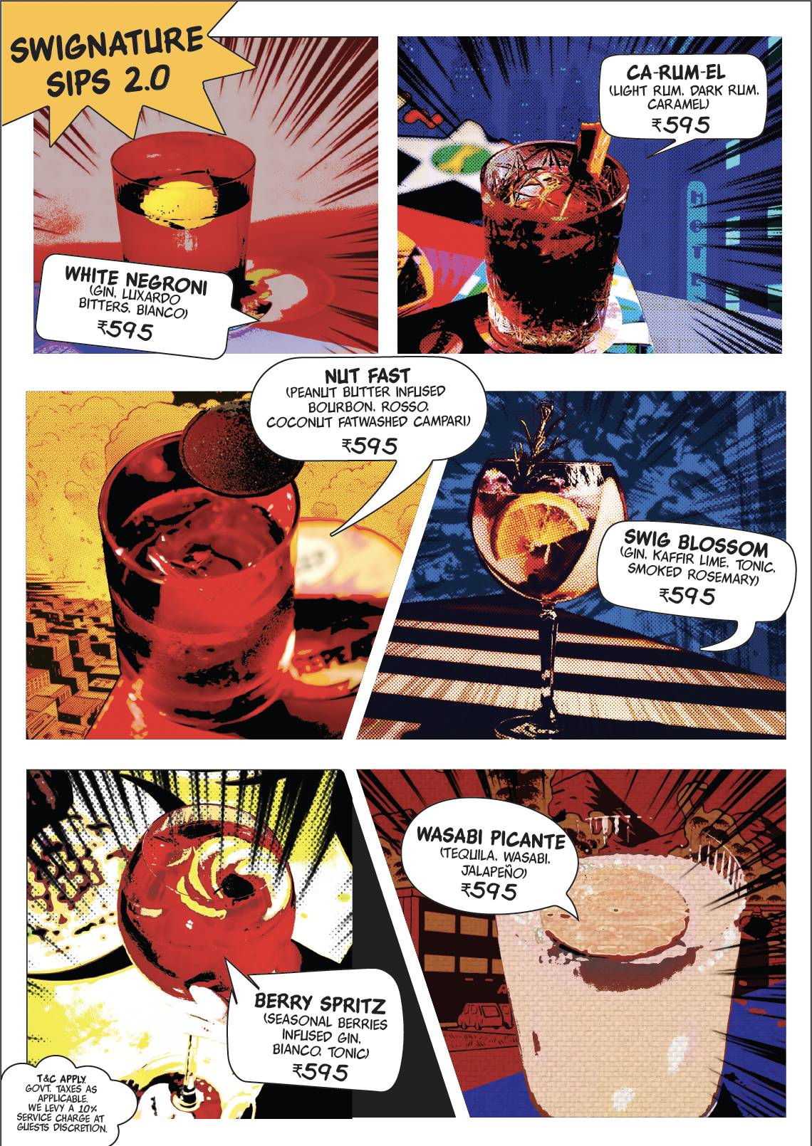 SWIG Bar & Eatery menu
