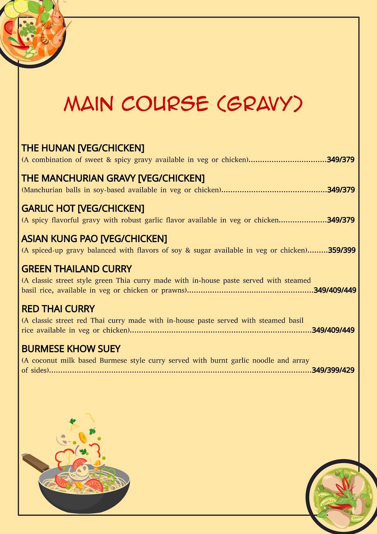 Sabores Bistro & Bar menu