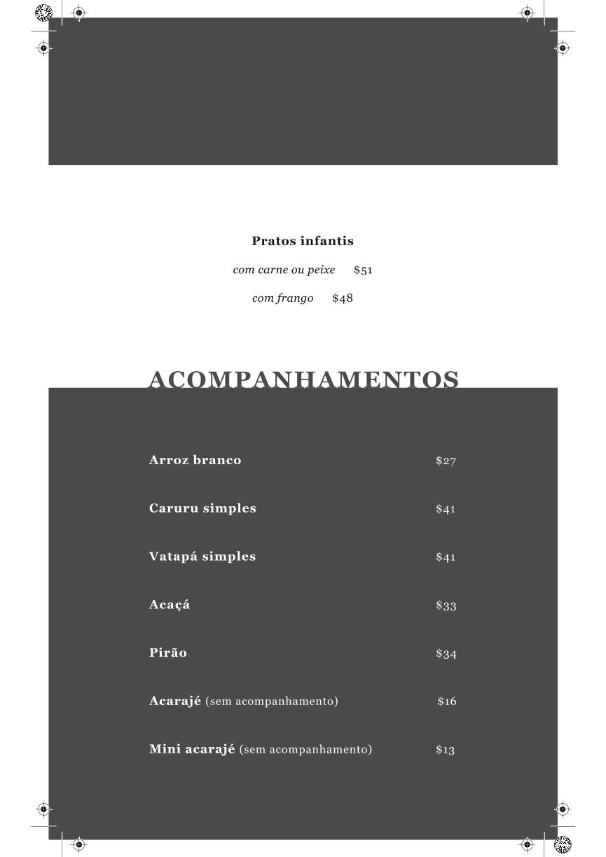 Sabores de Gabriela cardápio