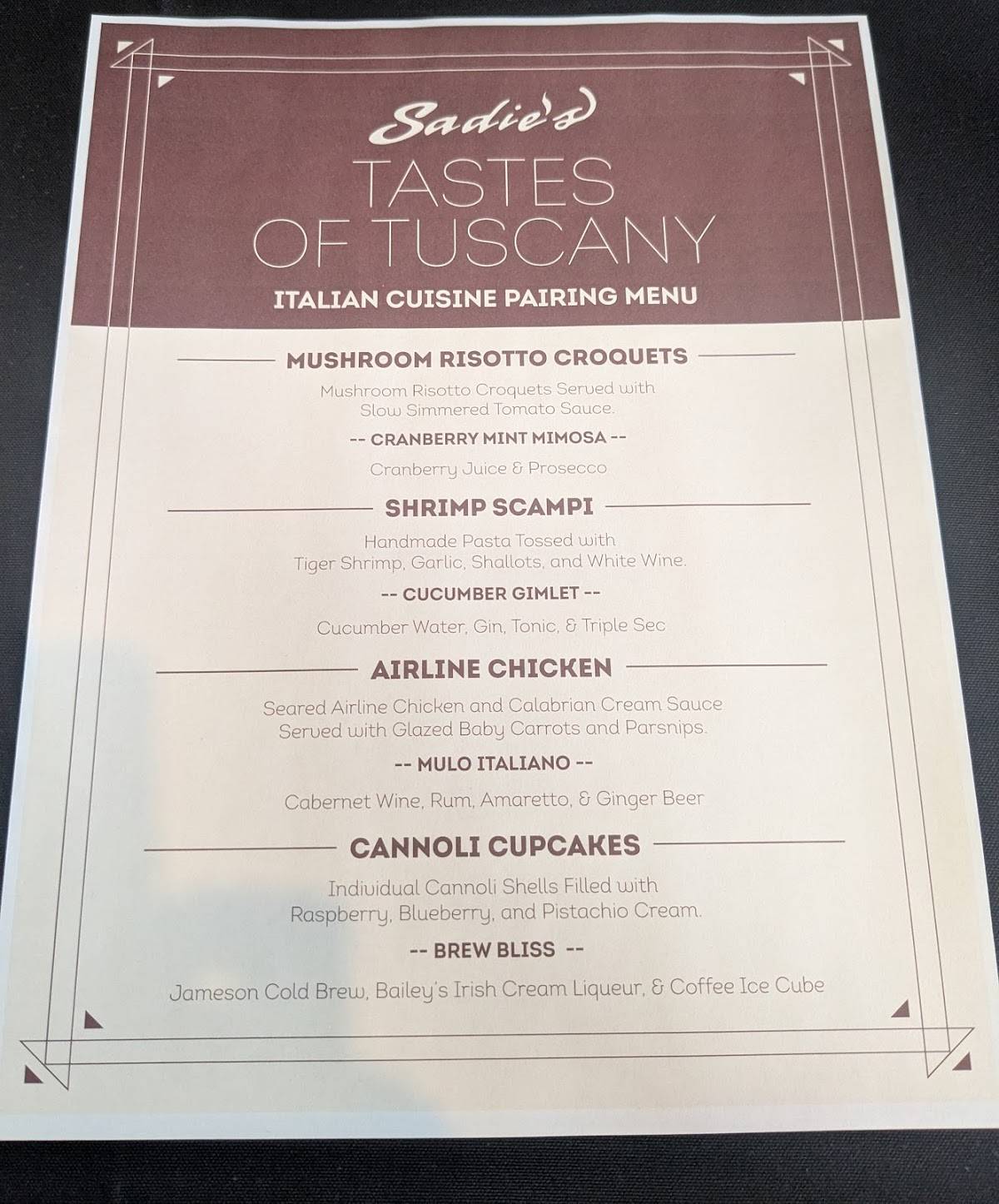 Menu at Sadie's of New Mexico restaurant, Los Ranchos de Albuquerque ...