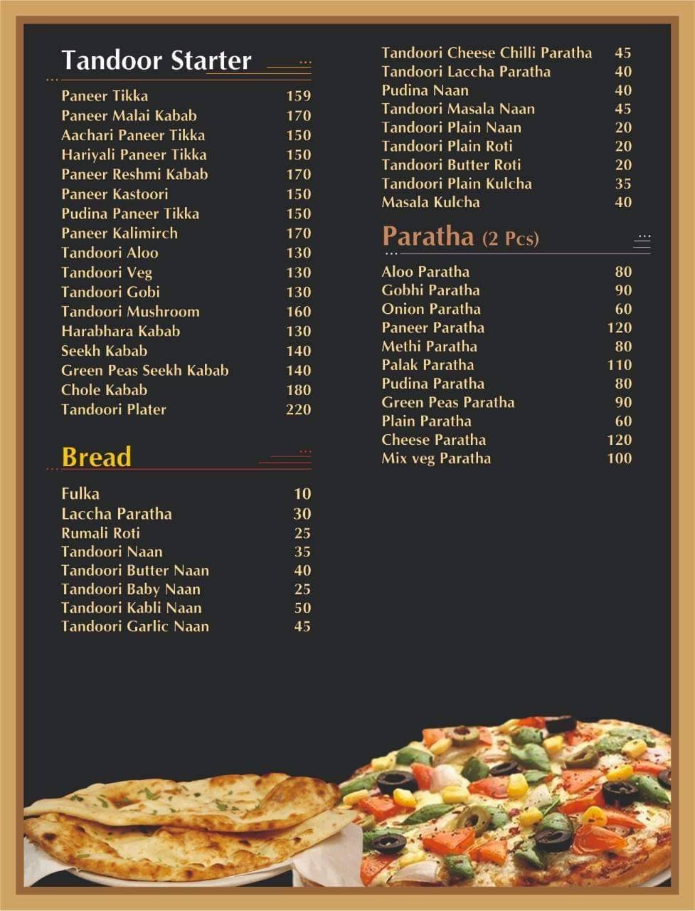 Sagar Raj restaurant menu