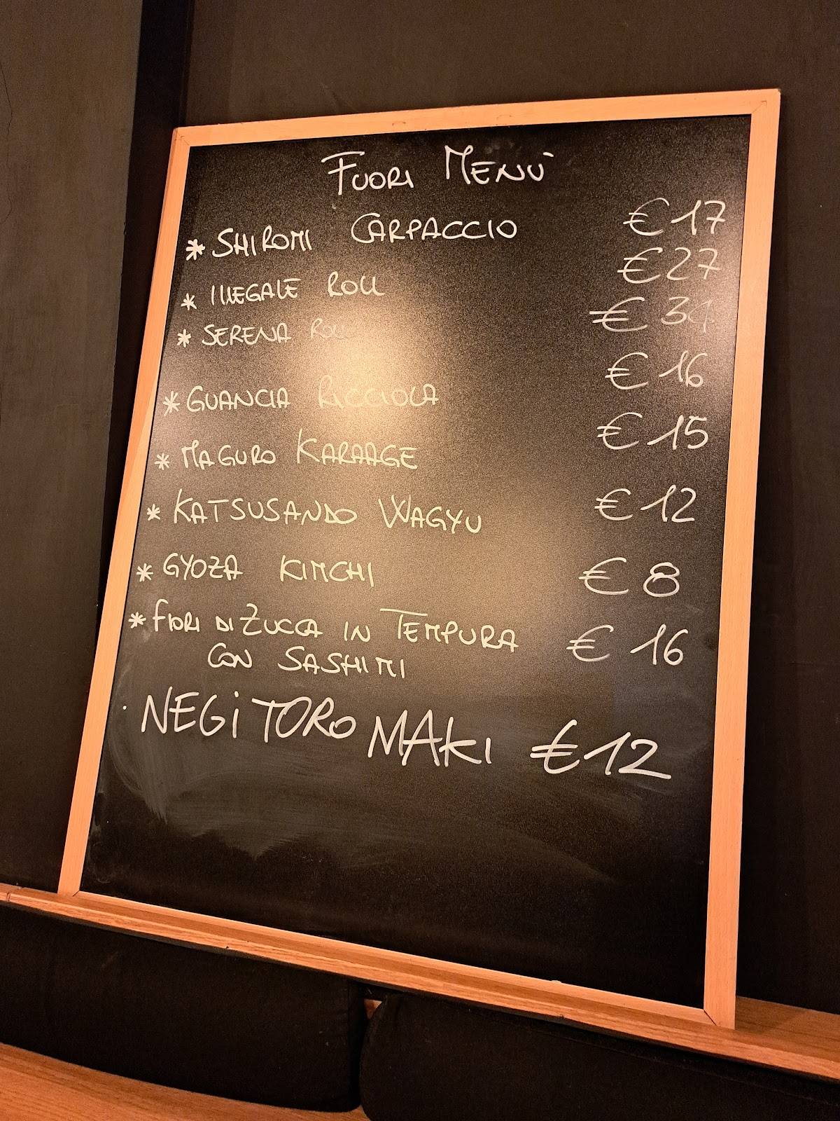 Menu di Sakana Sushi 