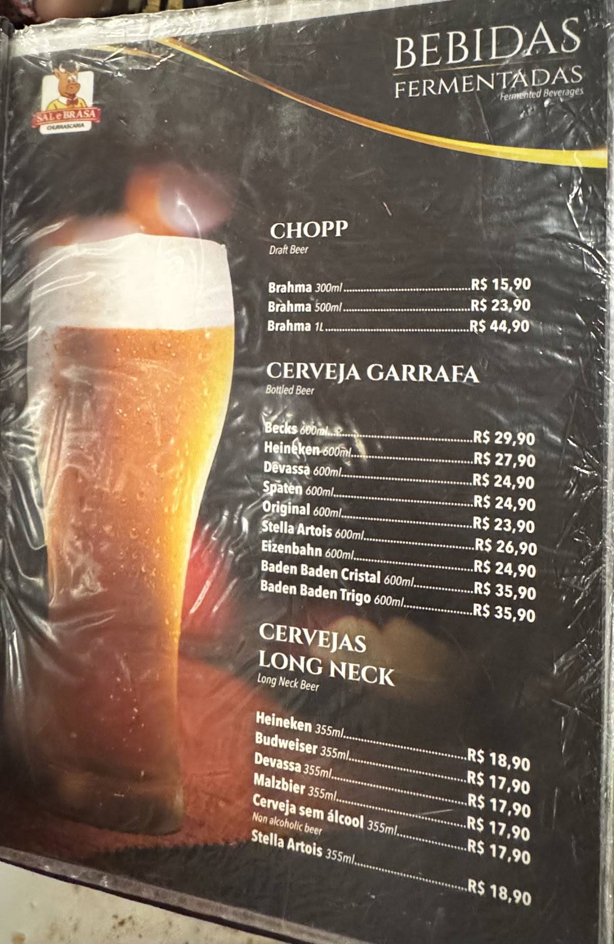 Churrascaria Sal e Brasa Salvador cardápio