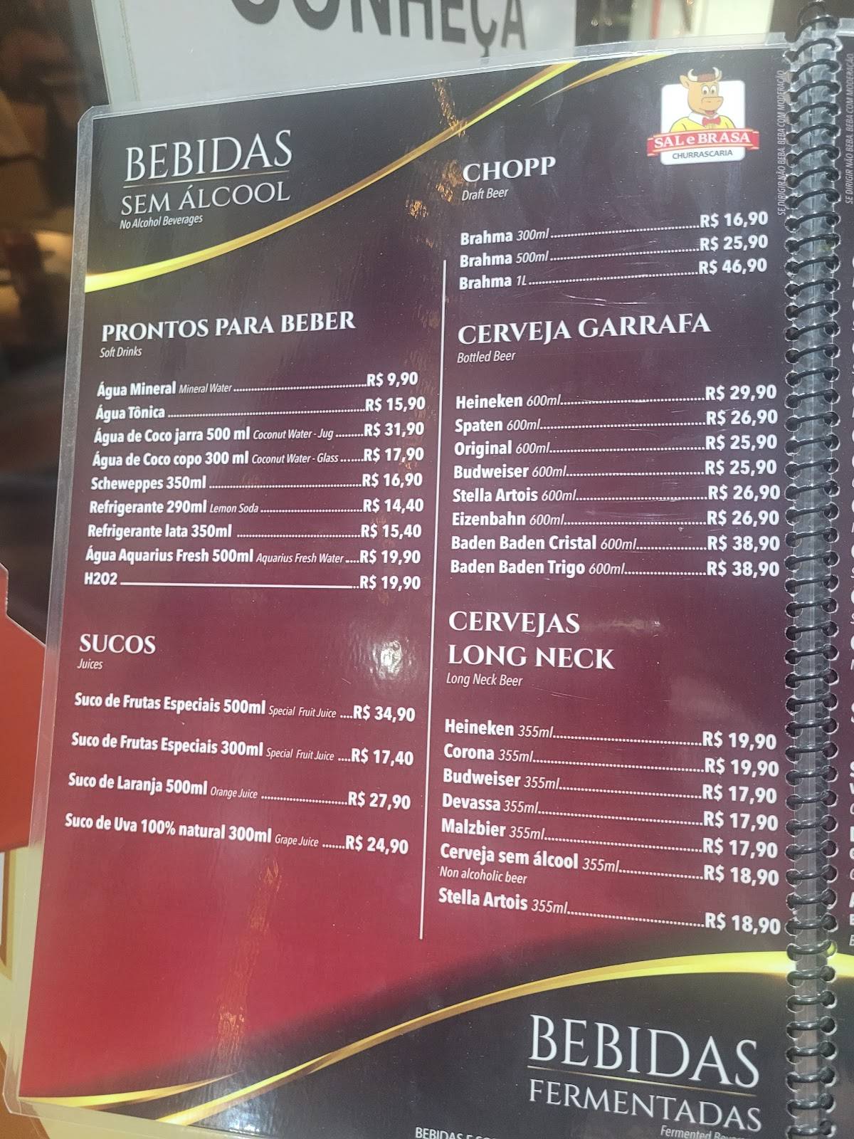 Churrascaria Sal e Brasa Salvador cardápio