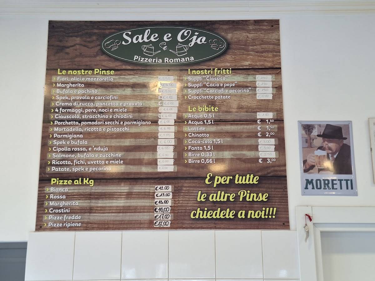 Menu di Sale e Ojo 