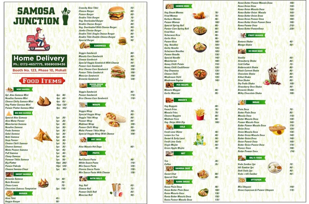 Samosa Junction menu