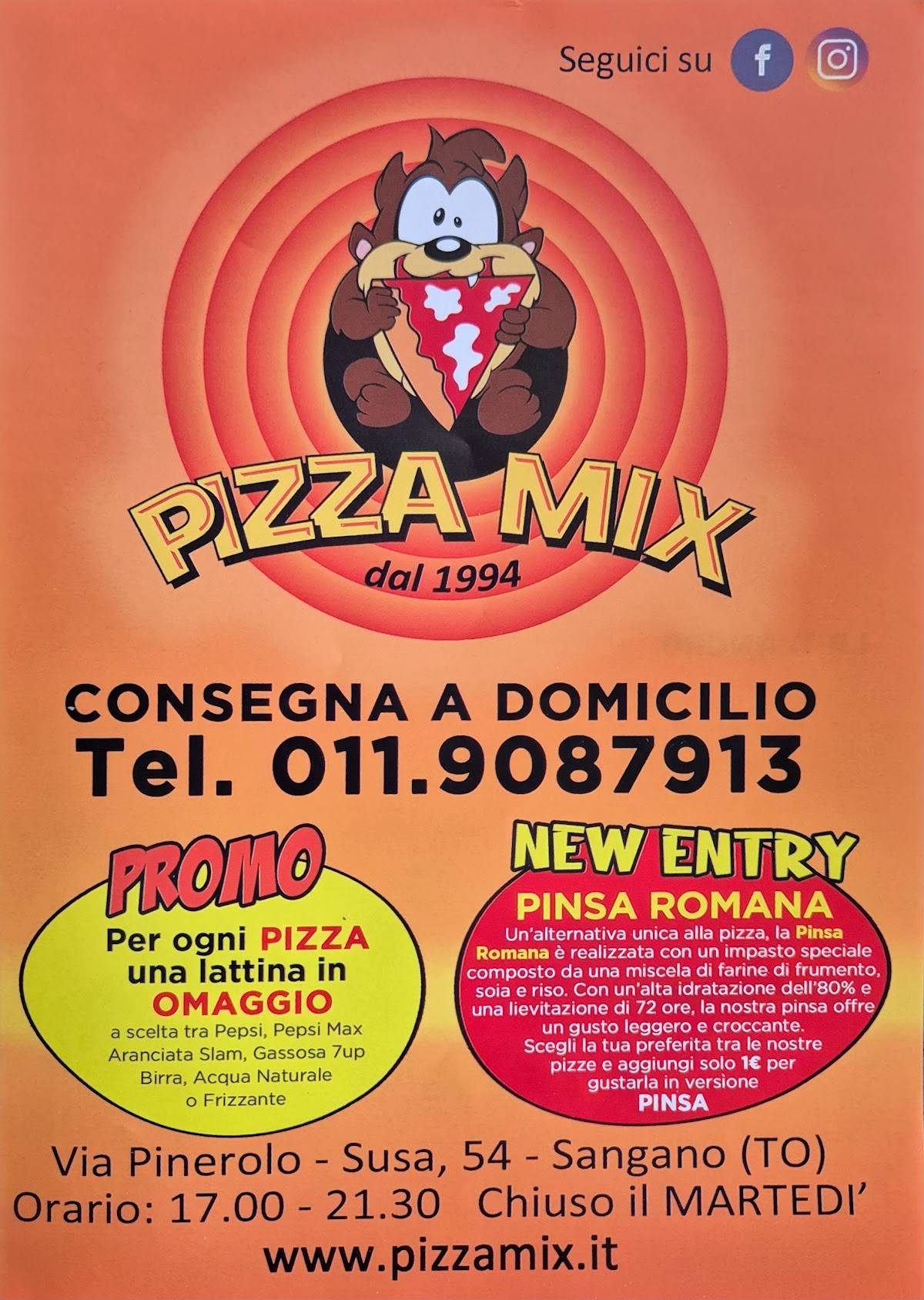 Menu di Pizza Mix - Pizza da Asporto e Domicilio - Farinata 