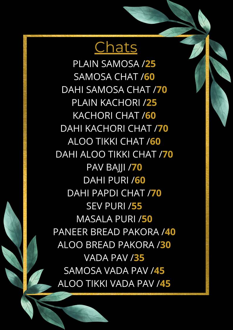 Sangeetha Restaurant menu