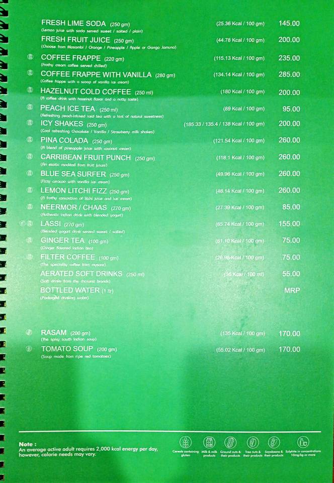 Sankalp Restaurant menu