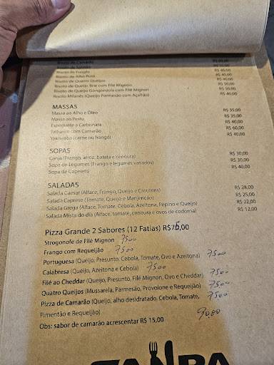 Restaurante Sampa cardápio