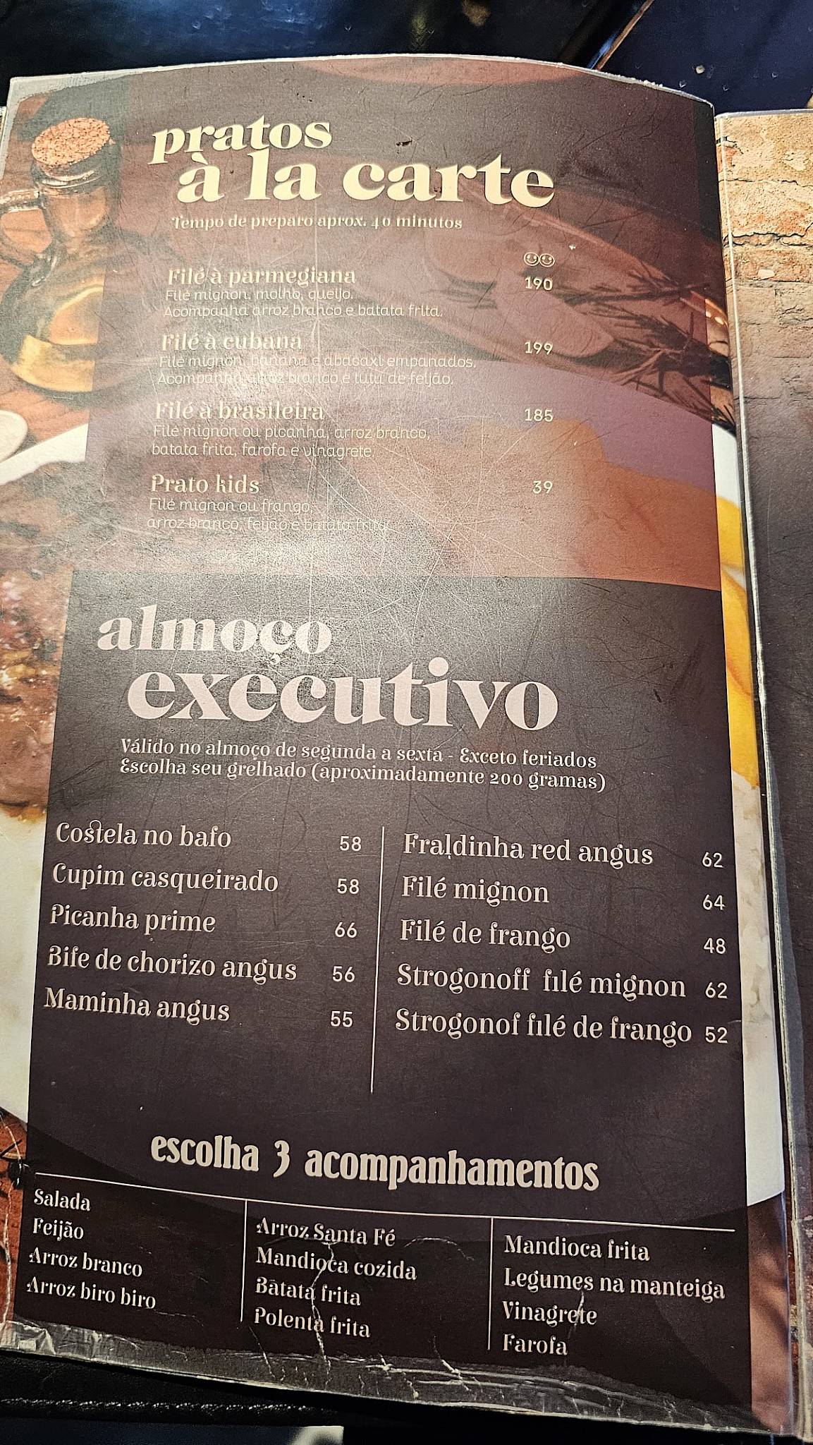 Santa Fé O Cupim - Restaurante em SP cardápio