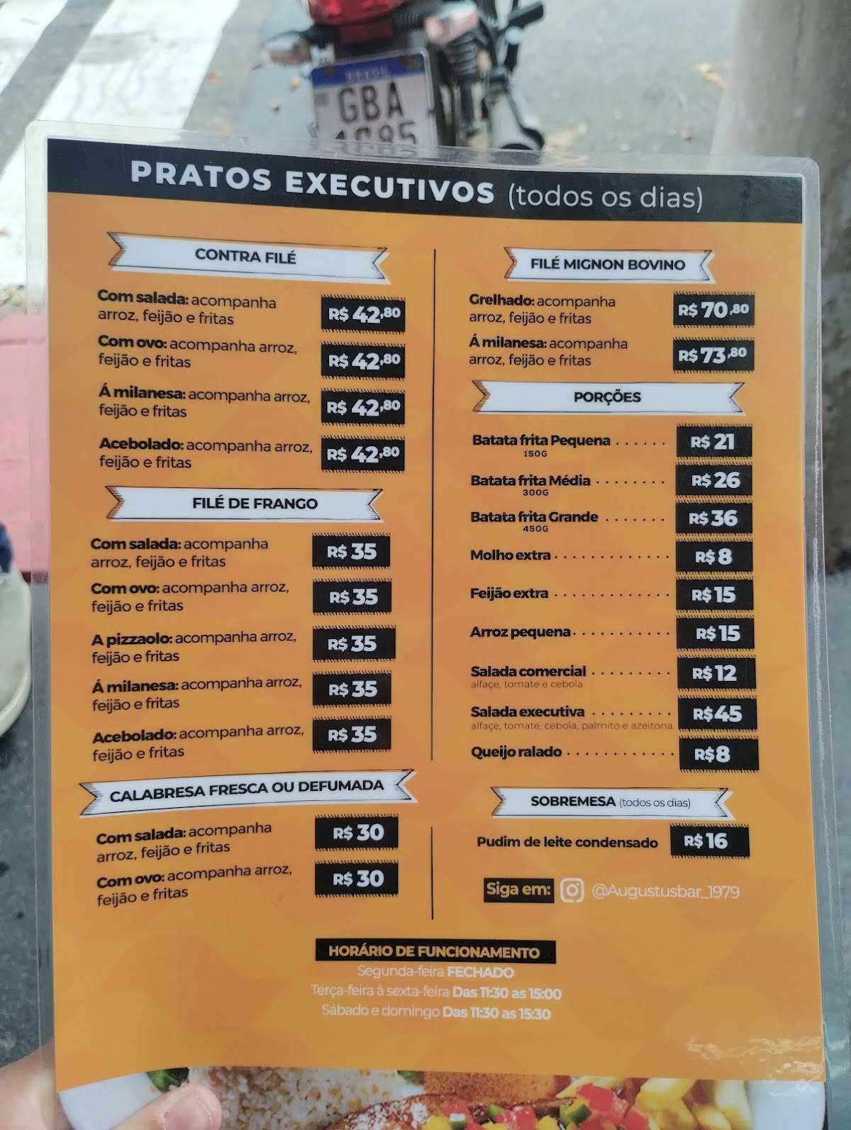Augustu's Bar cardápio