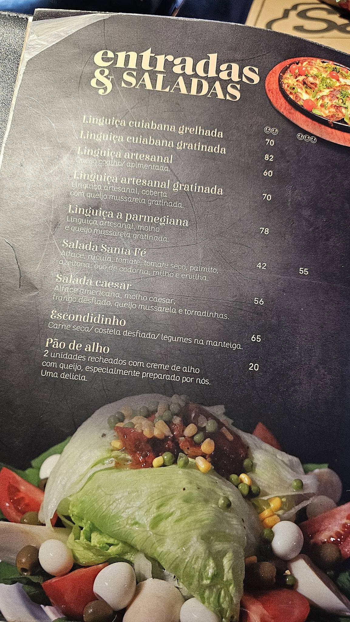 Santa Fé O Cupim - Restaurante em SP cardápio