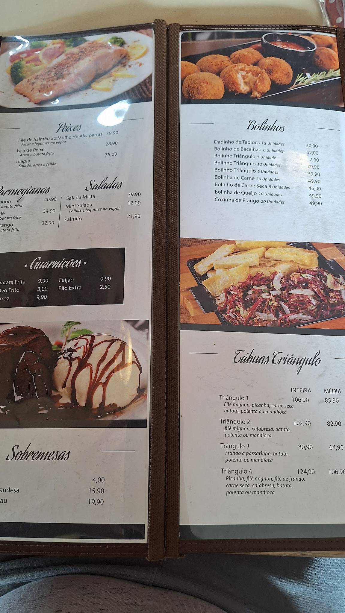 Triângulo do Chopp cardápio