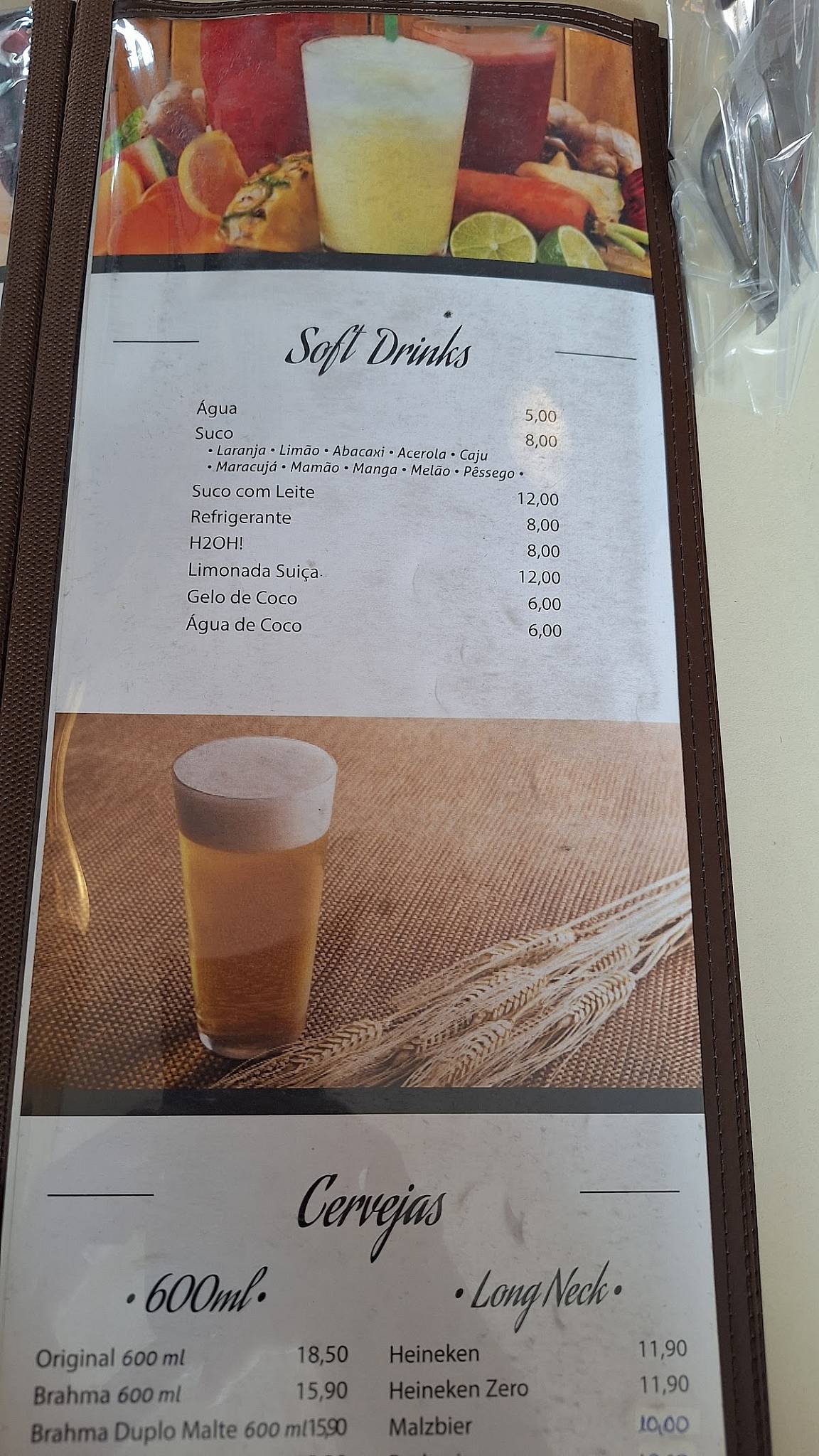 Triângulo do Chopp cardápio