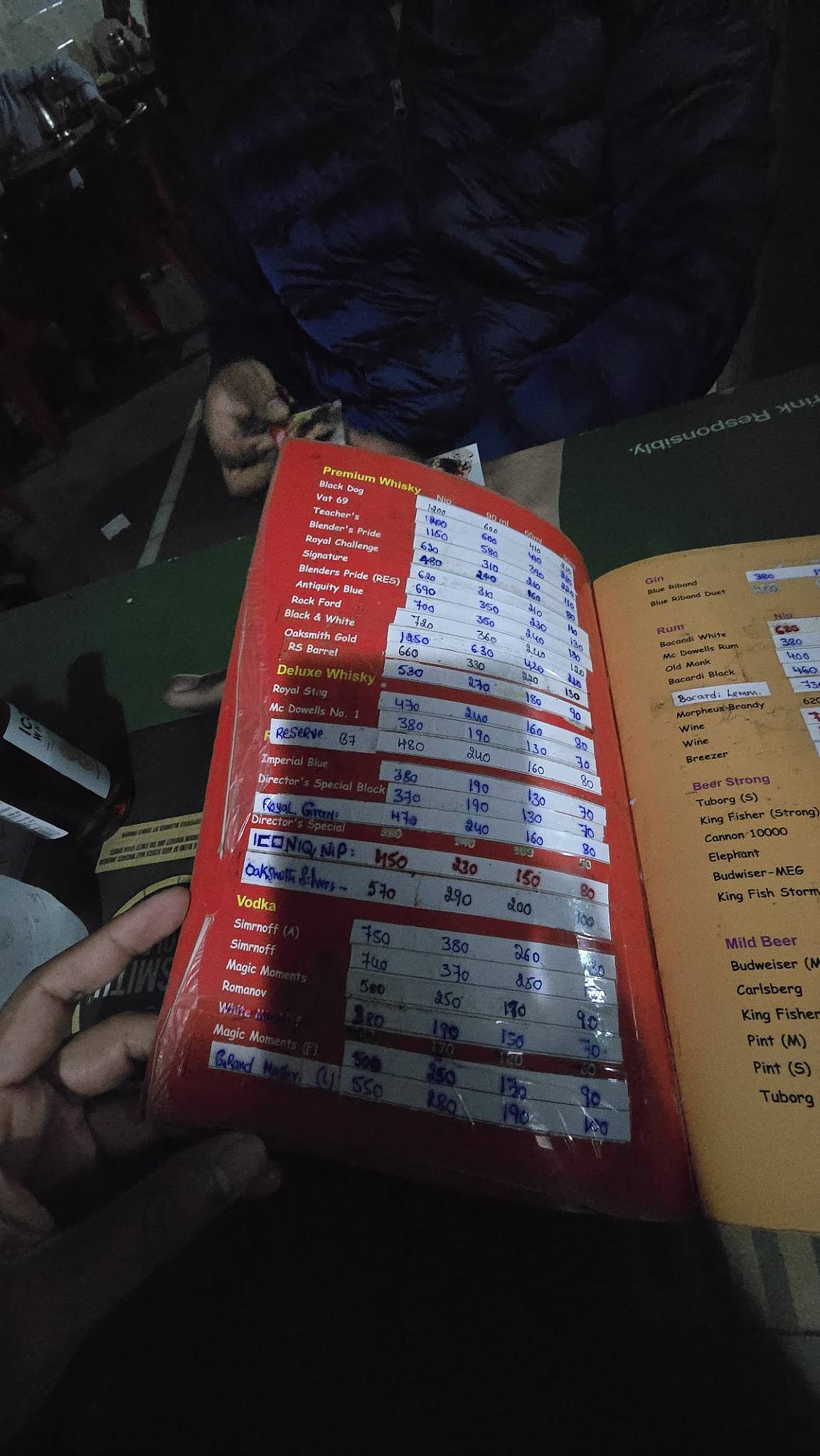 Sapna Bar and Restaurant menu