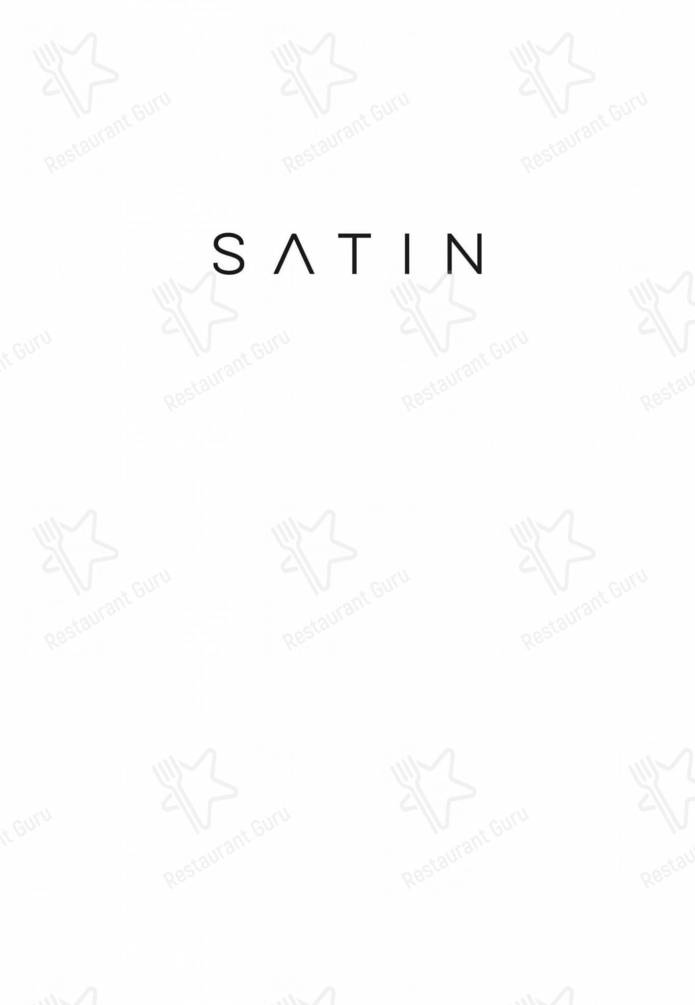 Menu per Satin ristorante