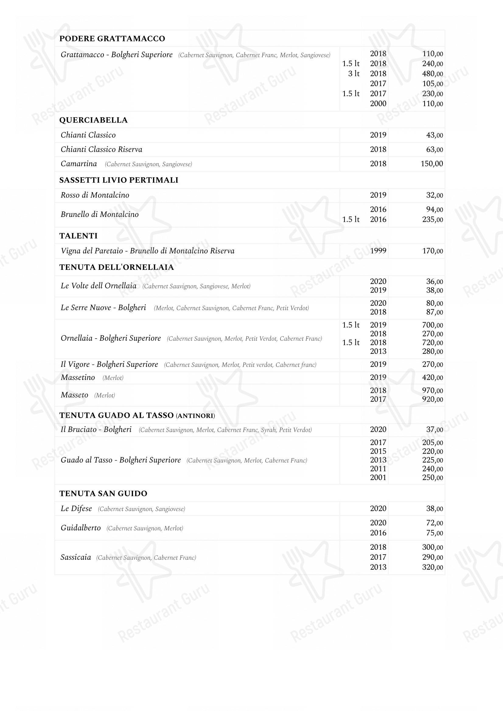 Menu di Saviotti - 菜单