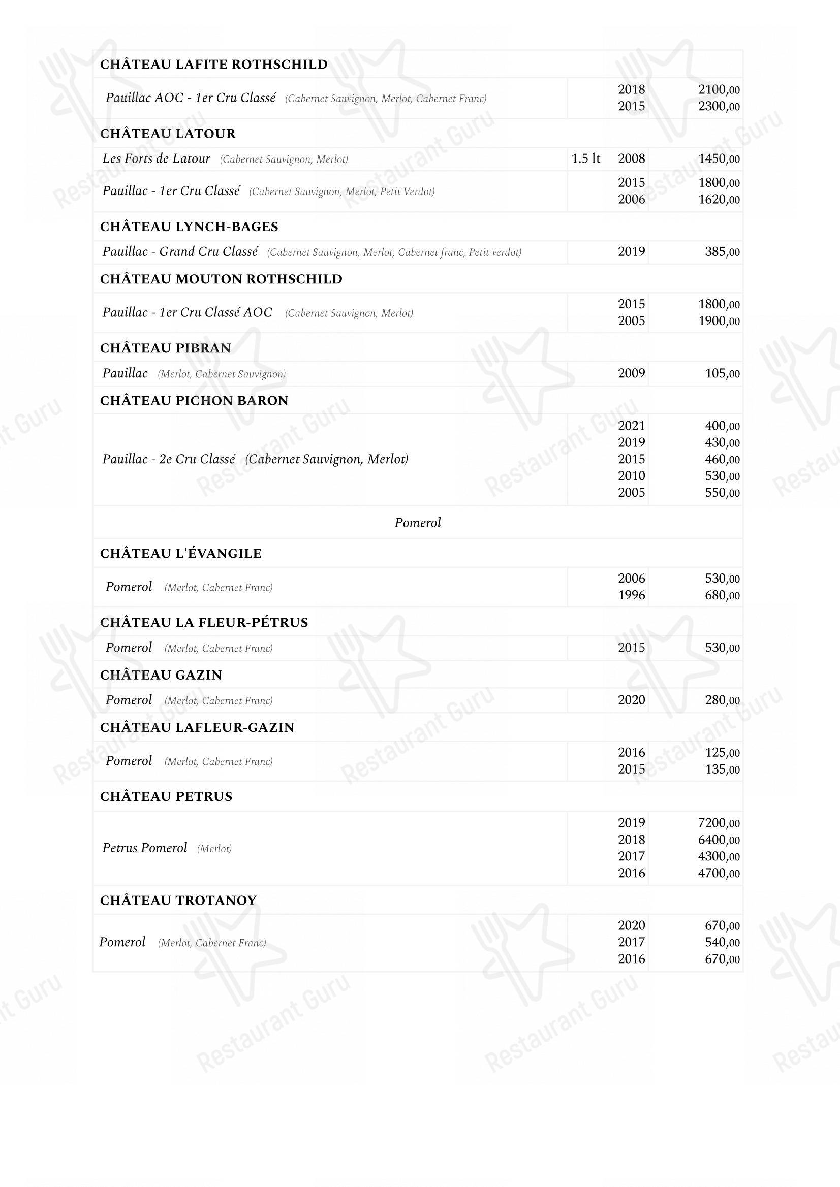 Menu di Saviotti - 菜单
