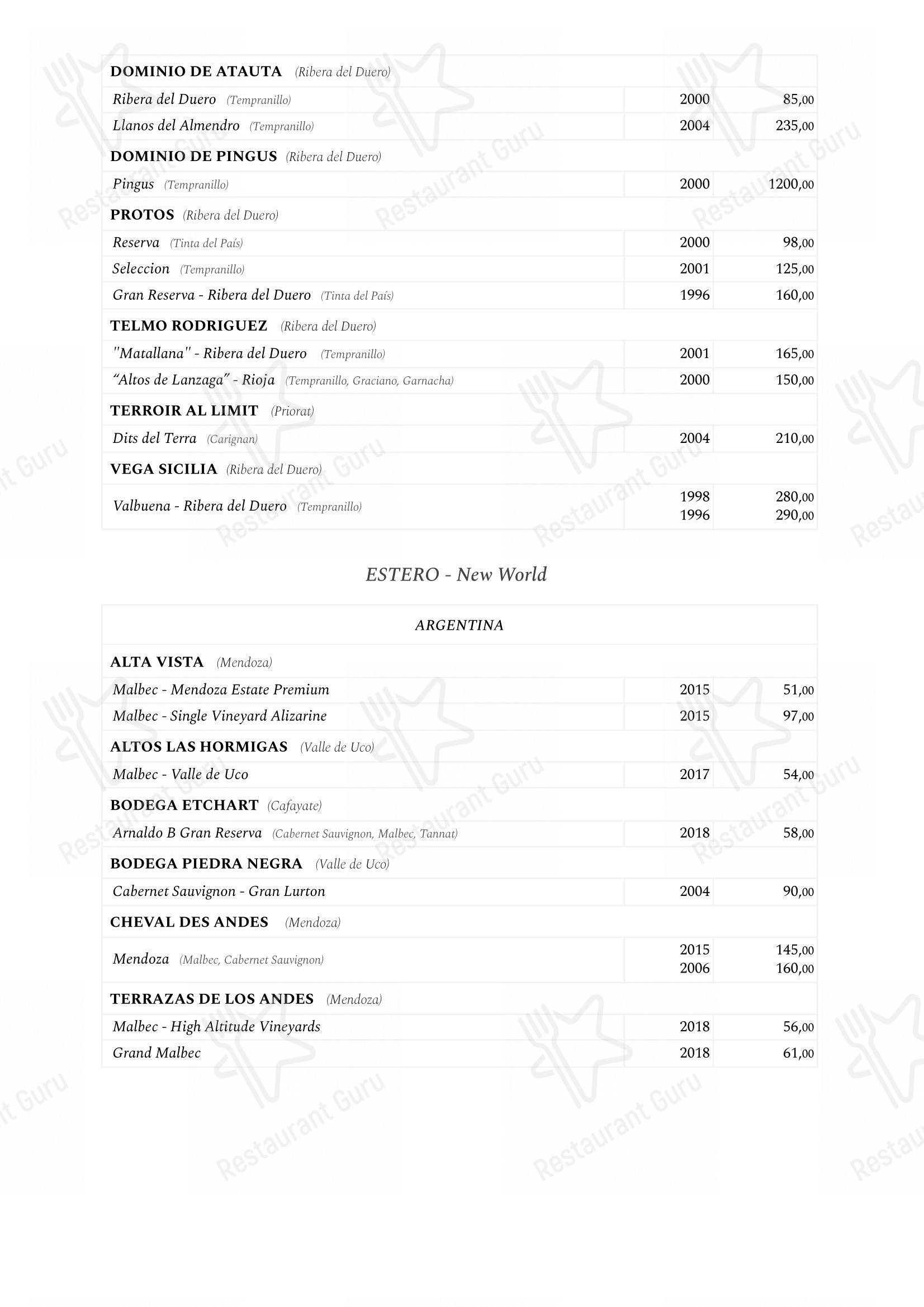 Menu di Saviotti - 菜单
