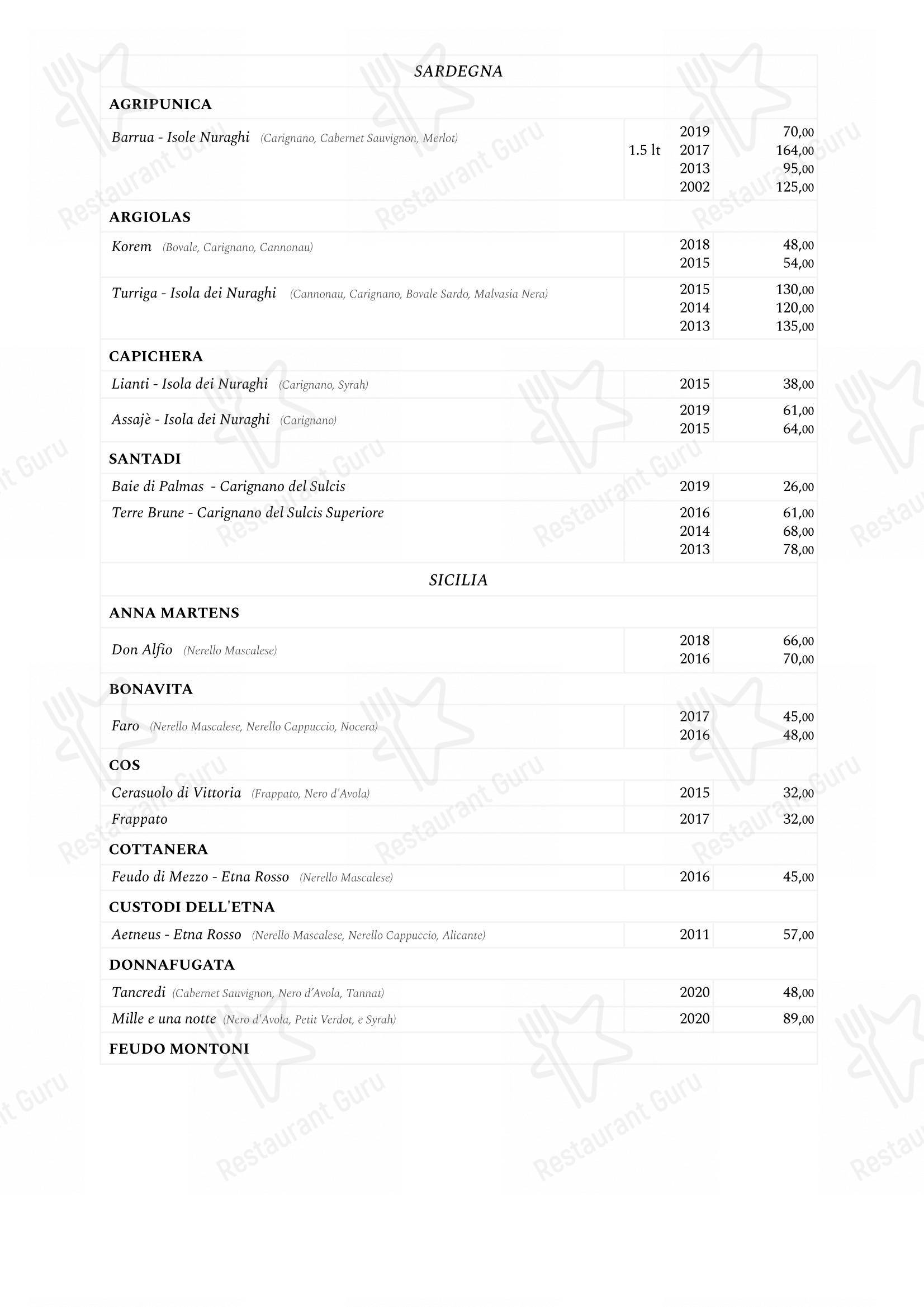 Menu di Saviotti - 菜单