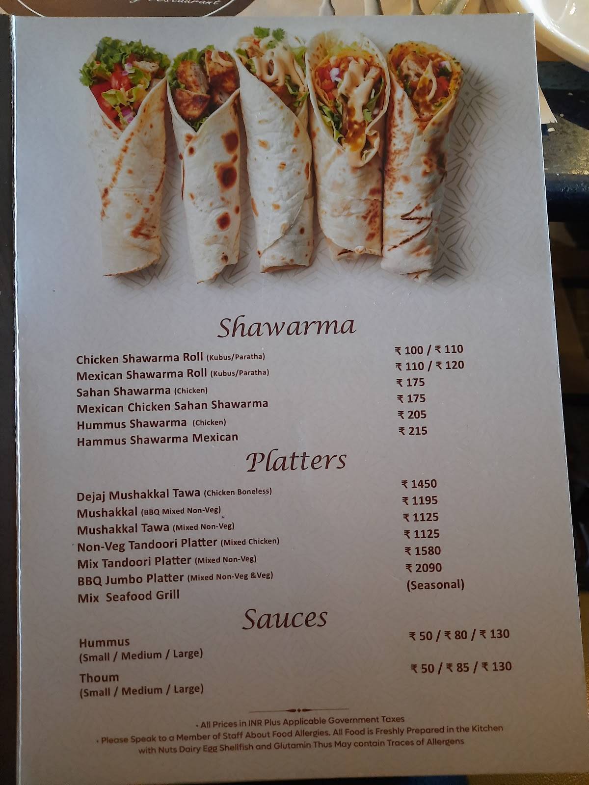 Savoury SeaShell Restaurant - Velachery menu