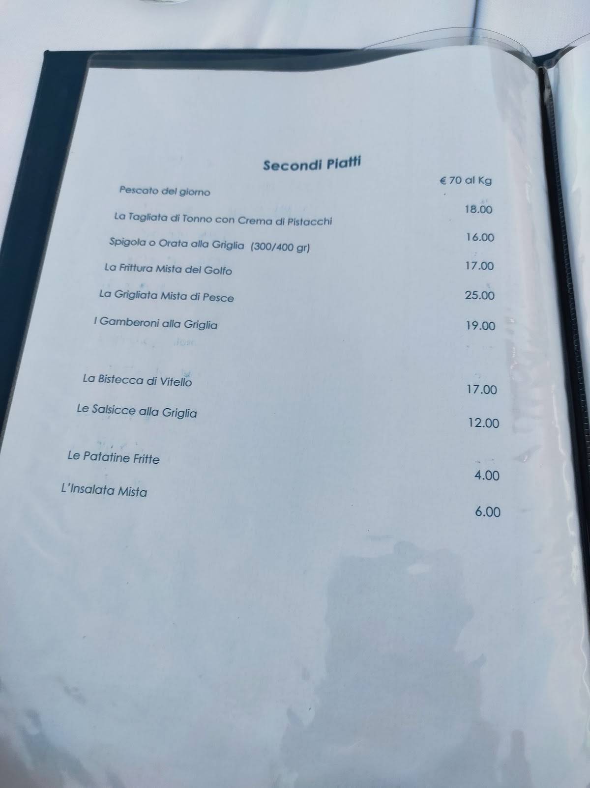 Menu di Scarpetta D'Oro 
