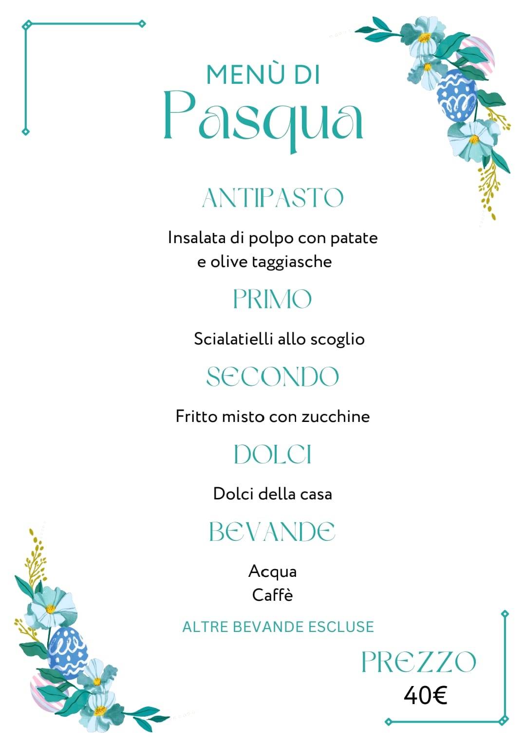 Menu di Sciusciò & Sciurbì di Jessica Sampietro 