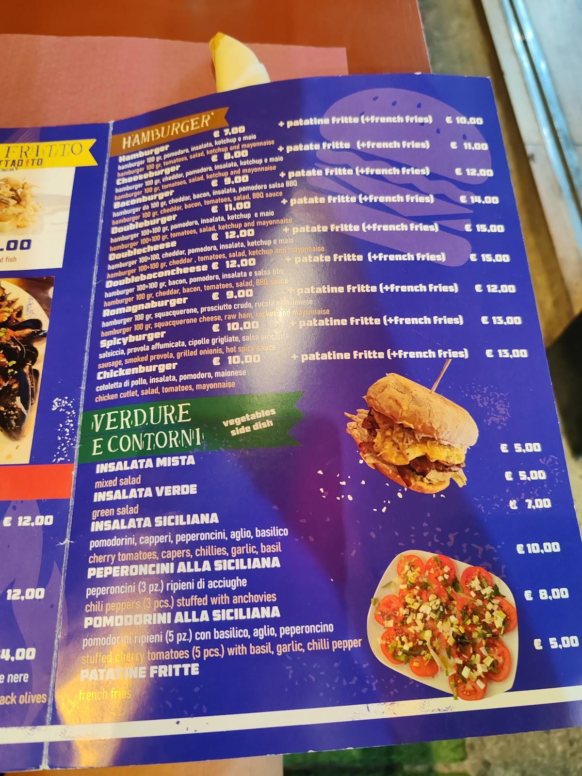 Menu di Scottadito 