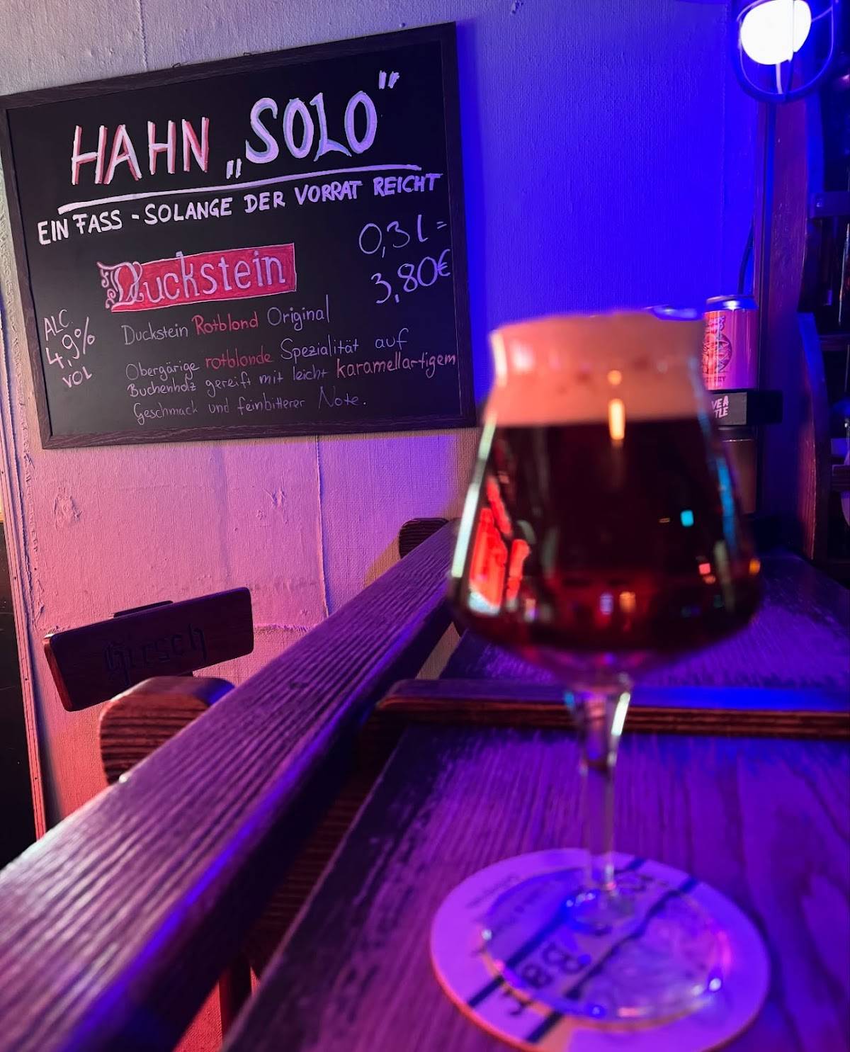 Menu de Scum Bar