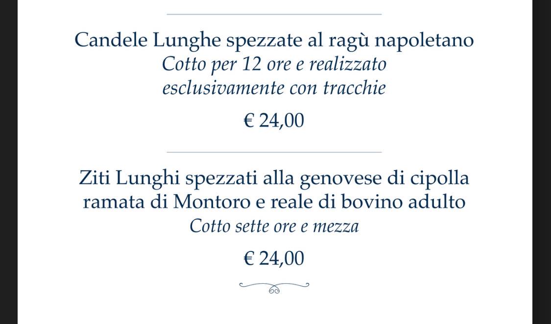 Menu di Sea Front Di Martino Pasta Bar 