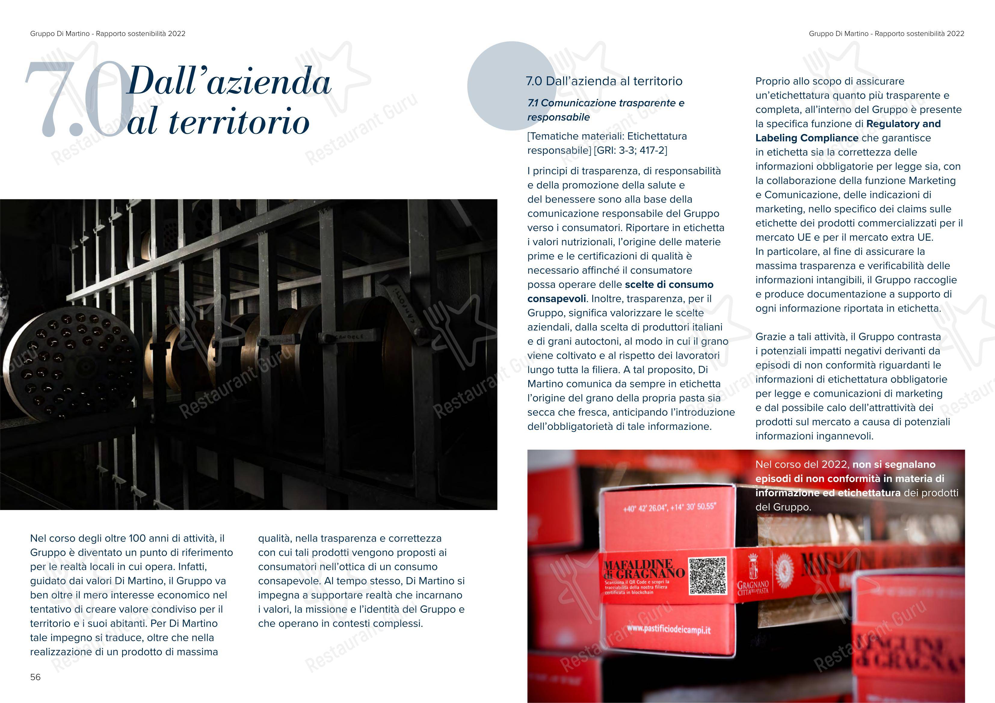 Menu di Sea Front Di Martino Pasta Bar - Menu