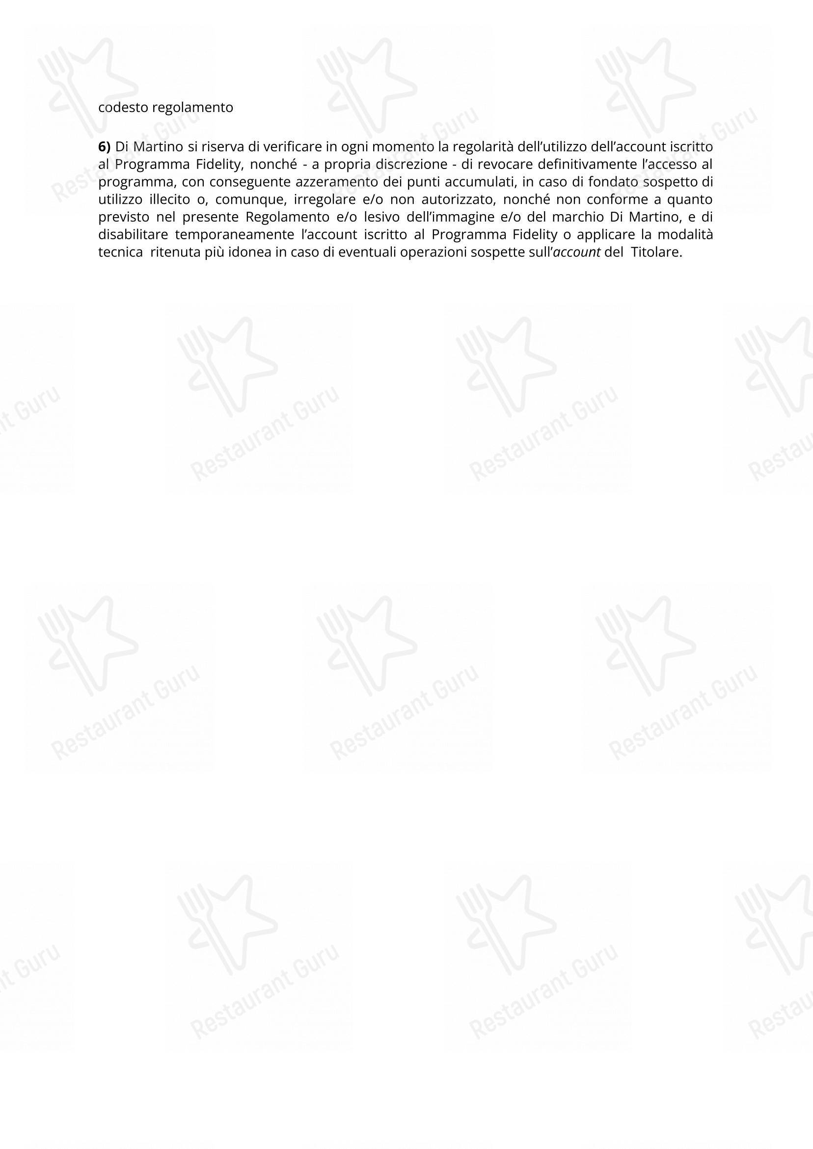 菜单 per Sea Front Di Martino Pasta Bar pub & bar