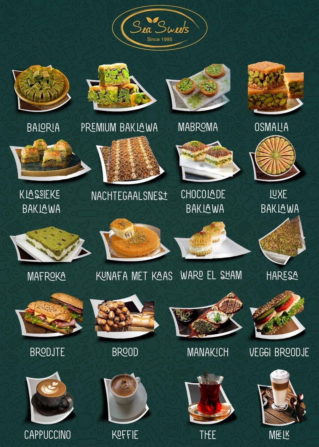 Menu de Sea Sweet