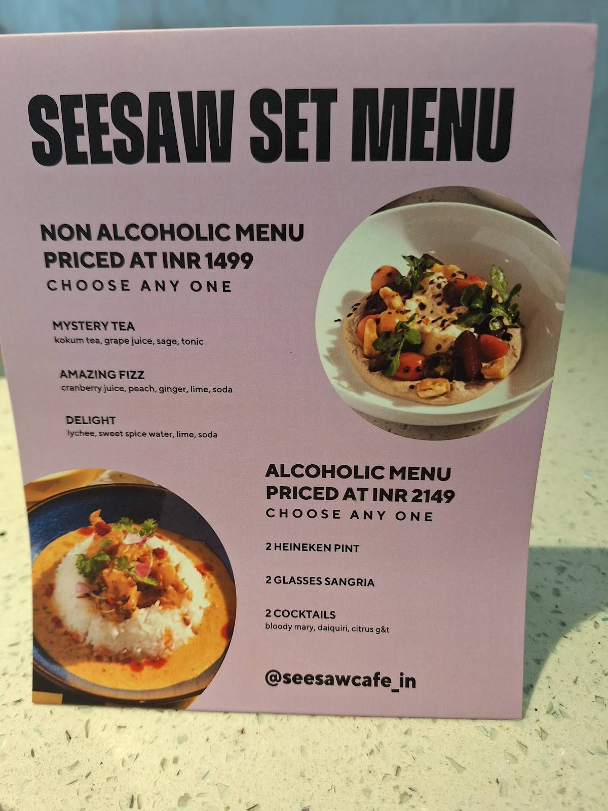 Seesaw menu