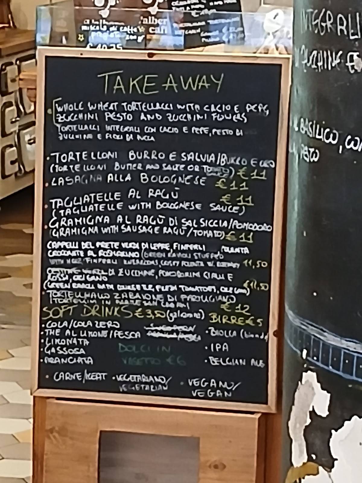 Menu di Sfoglia Rina 