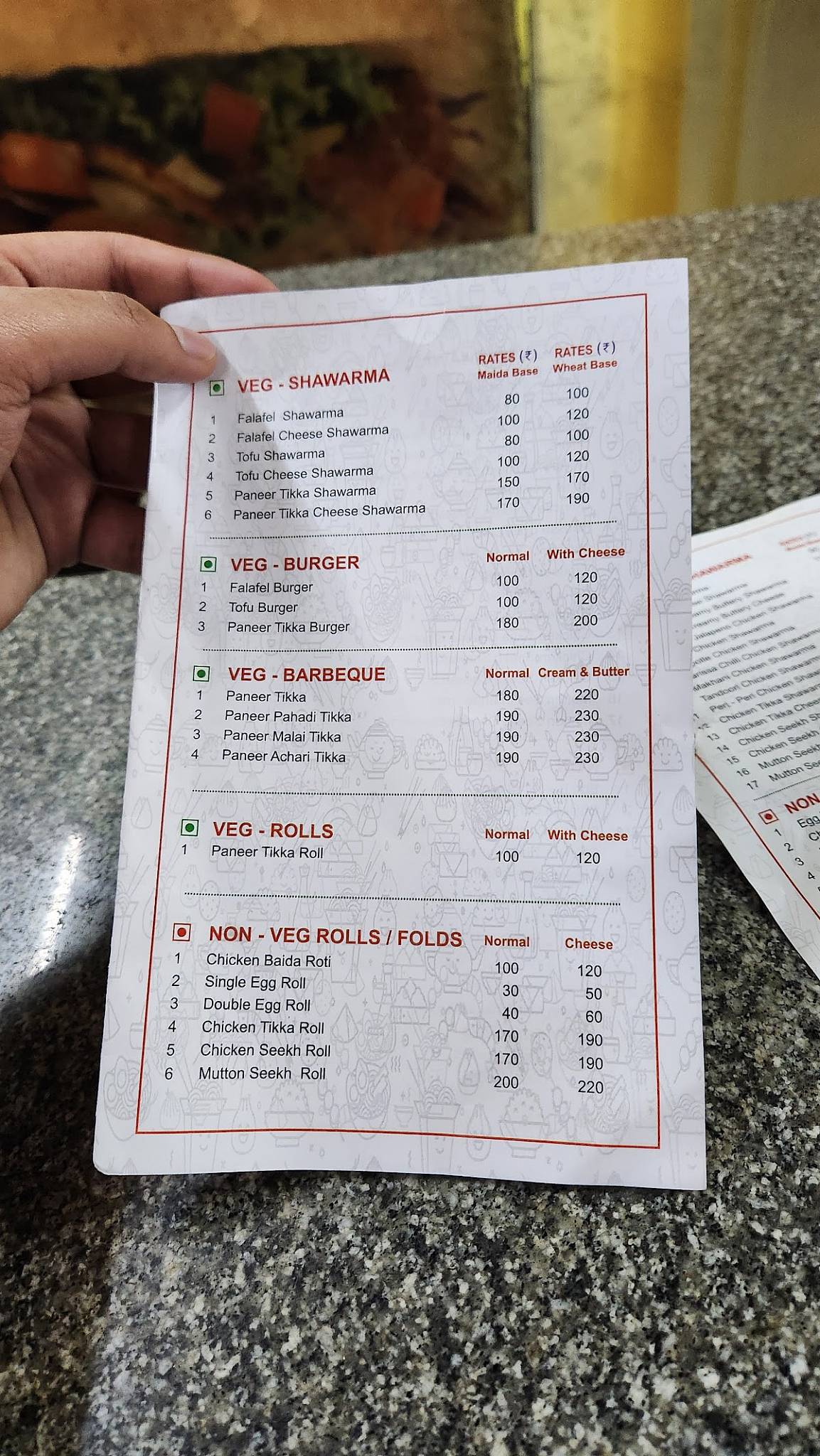 Shawarma Bite's menu