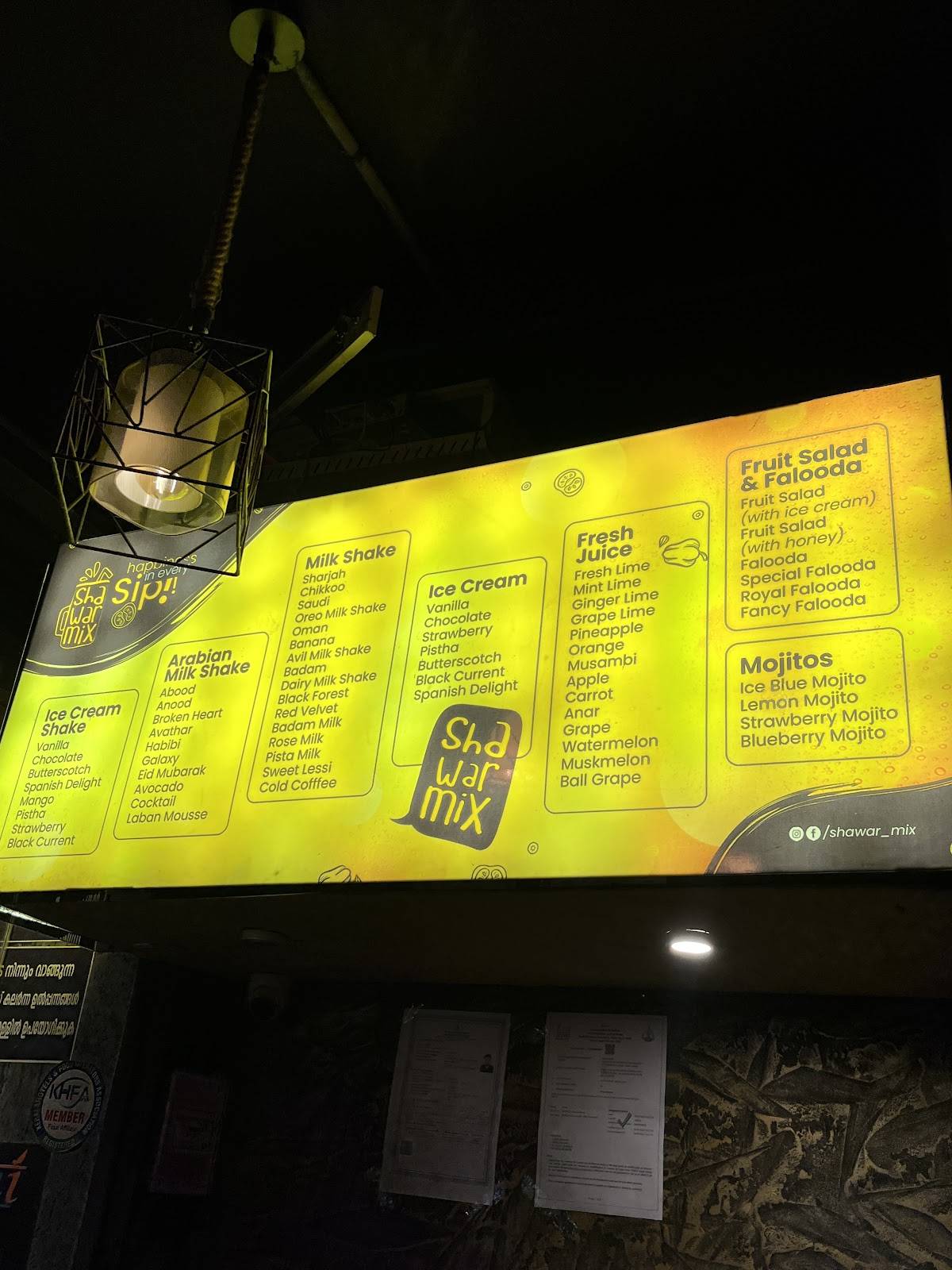 Shawarmix Thodupuzha menu