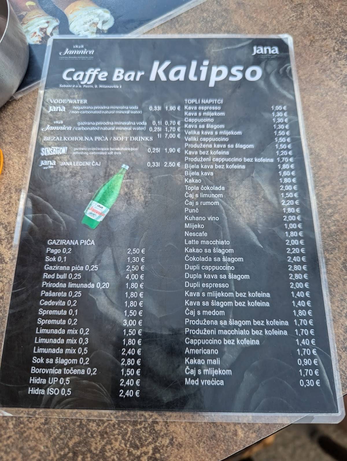 Menu di Slastičarnica - Caffe bar Kalipso 