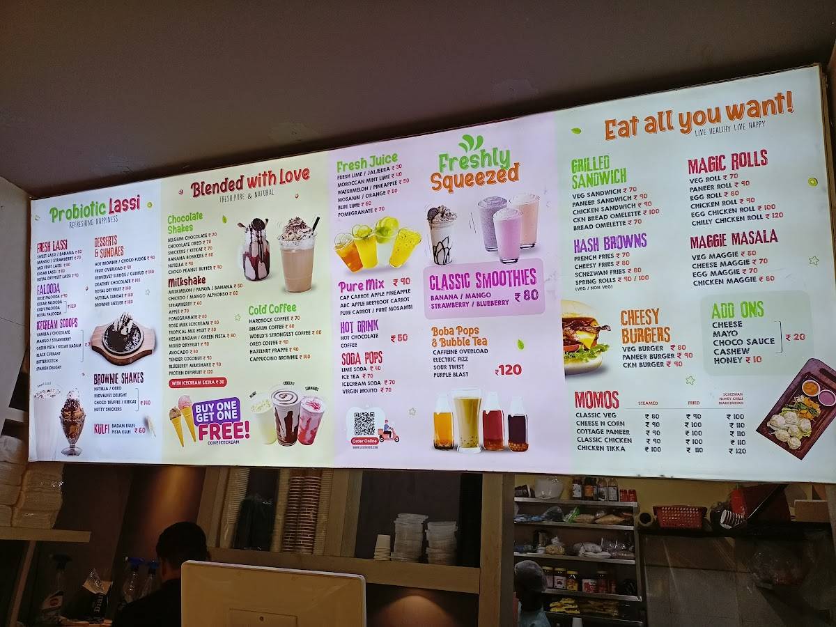 Smack Shack menu