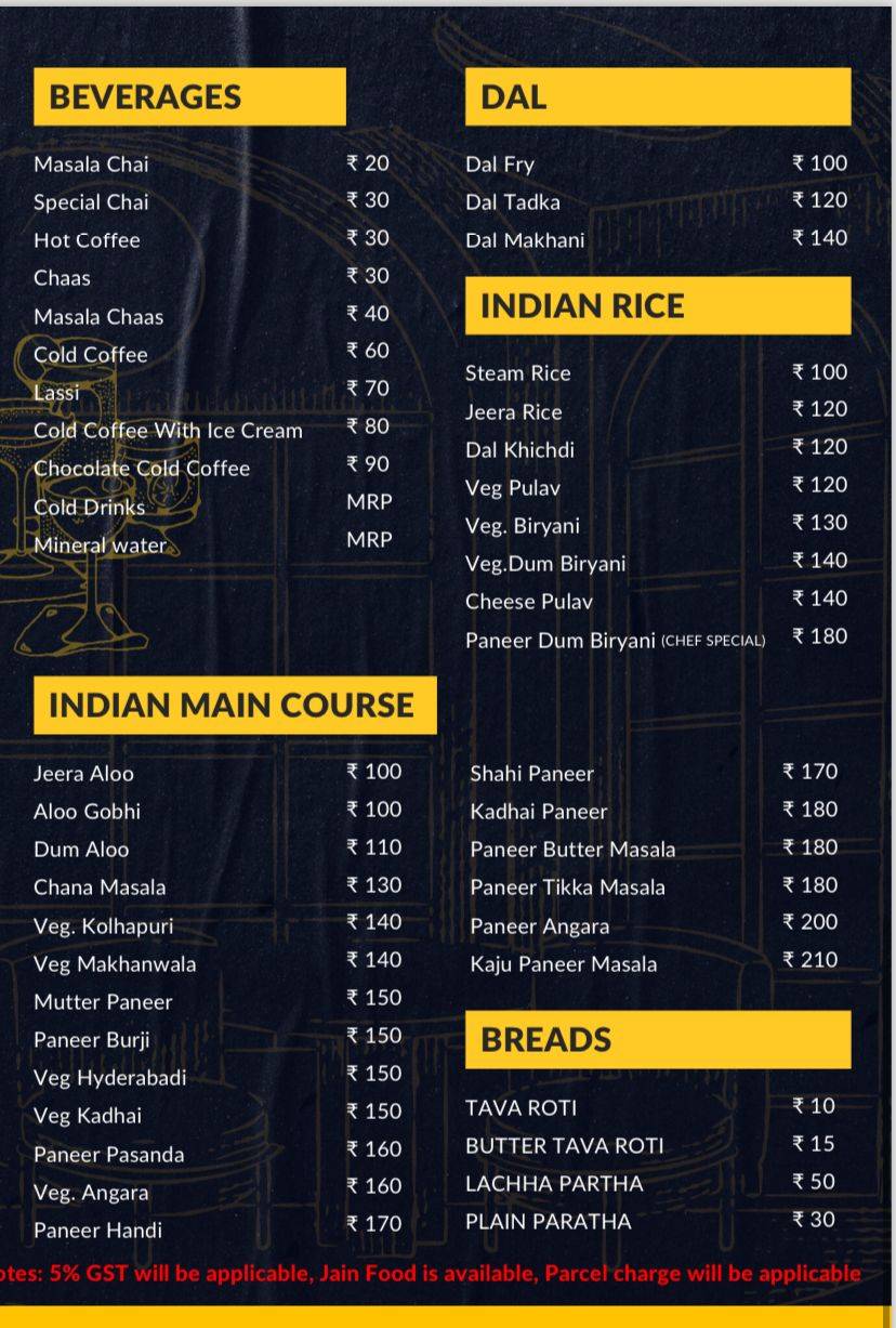 Smile 'n' Bite Restaurant menu