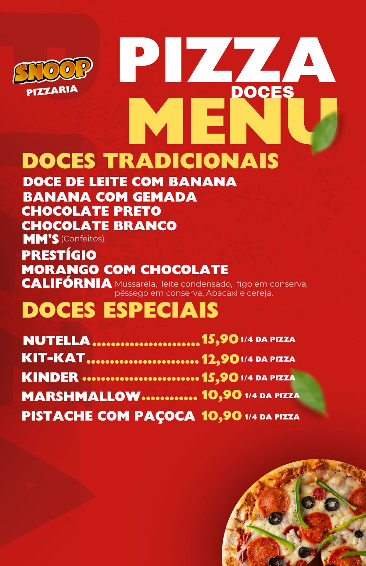 Snoop Lanches cardápio